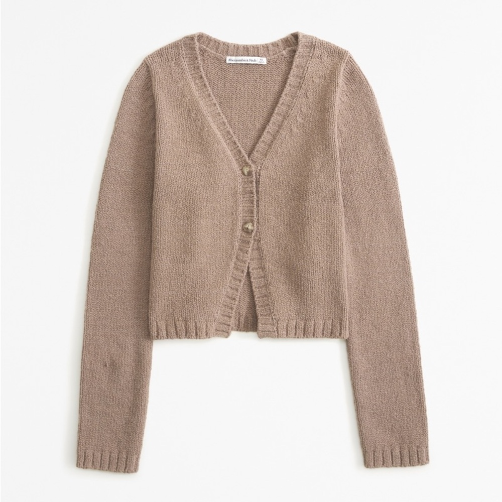Abercrombie & Fitch Textural Cardigan in Brown Size Small - Picture 4 of 12